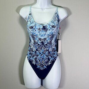 Lilly Pulitzer Klynn Women's Size 2 Bonaire Blue One Piece Swimsuit NWT